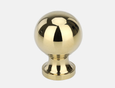 6607 Ball Cabinet Knob — Polished brass