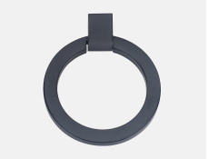 6627 Round Ring Cabinet Pull — Black