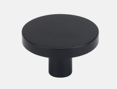 6637 Round Cabinet Knob — Black