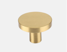 6637 Round Cabinet Knob — Brushed Brass