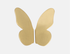 6648 Butterfly Cabinet Knob — Brushed brass