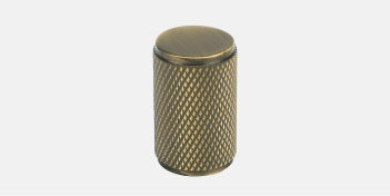 6662 Knurled Cabinet Knob — Antique brass