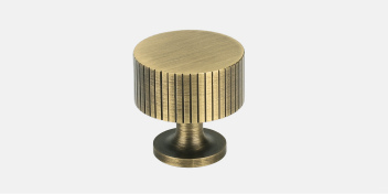 6671 Fluted Cabinet Knob — Antique brass