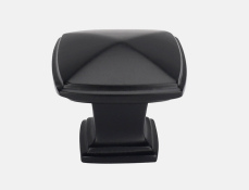 6751 Square Cabinet Knob — Black